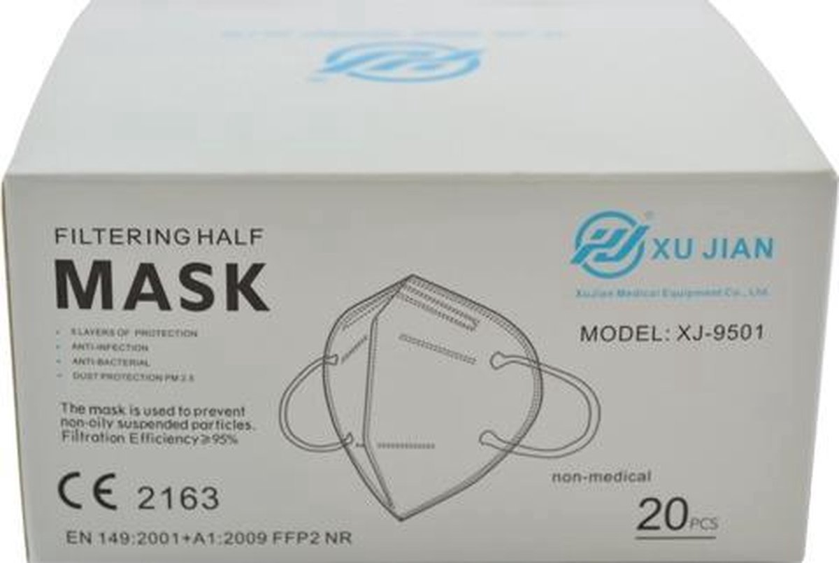 mondmaskers FFP2 Maske XU JIAN XJ-9501