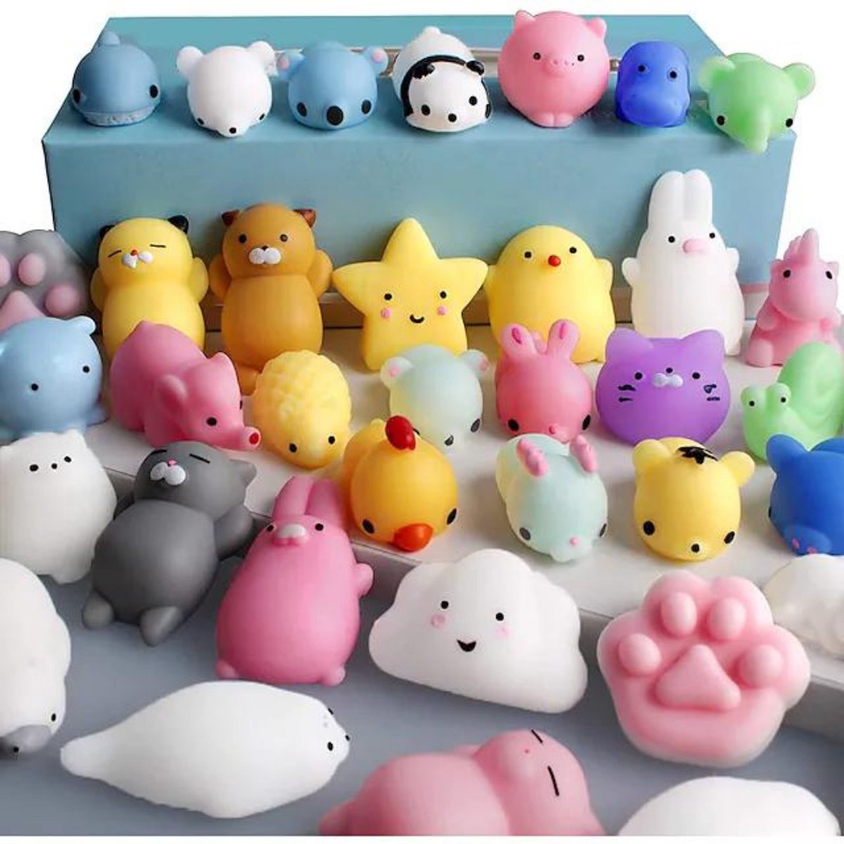 Mochi Squishy - Fidget Toys - 24 Pièces - Animaux - Forfait Fidget Toys