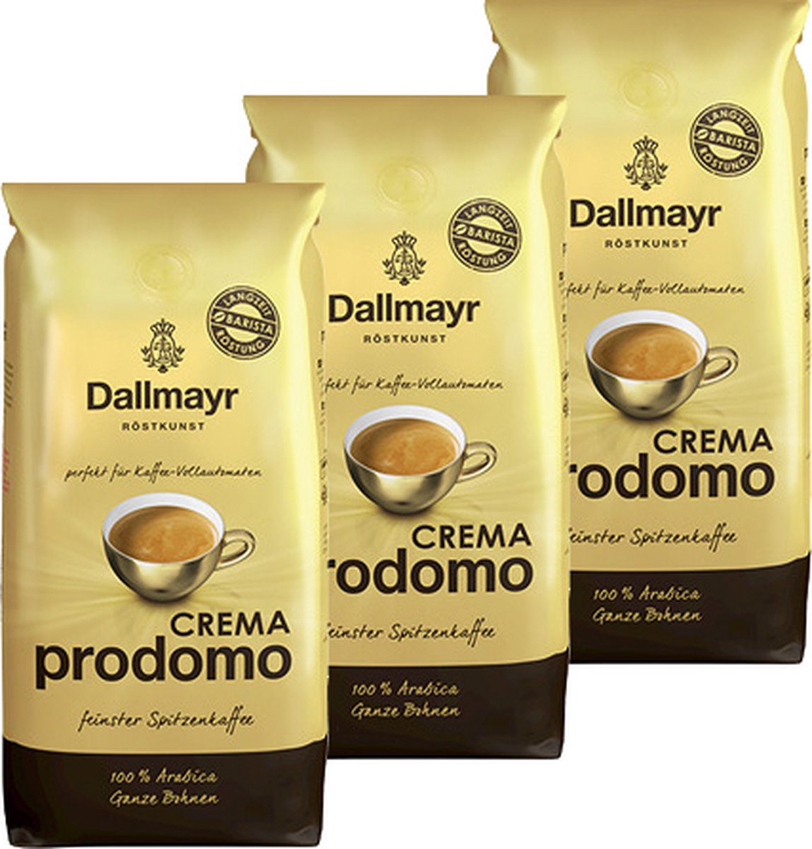 Goedkoopste Dallmayr Crema Prodomo - koffiebonen - 3 x 1 kg