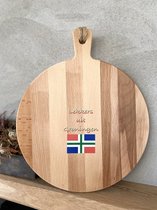 Creaties van Hier - serveerplank - Lekkers uit Groningen - 30 cm - hout