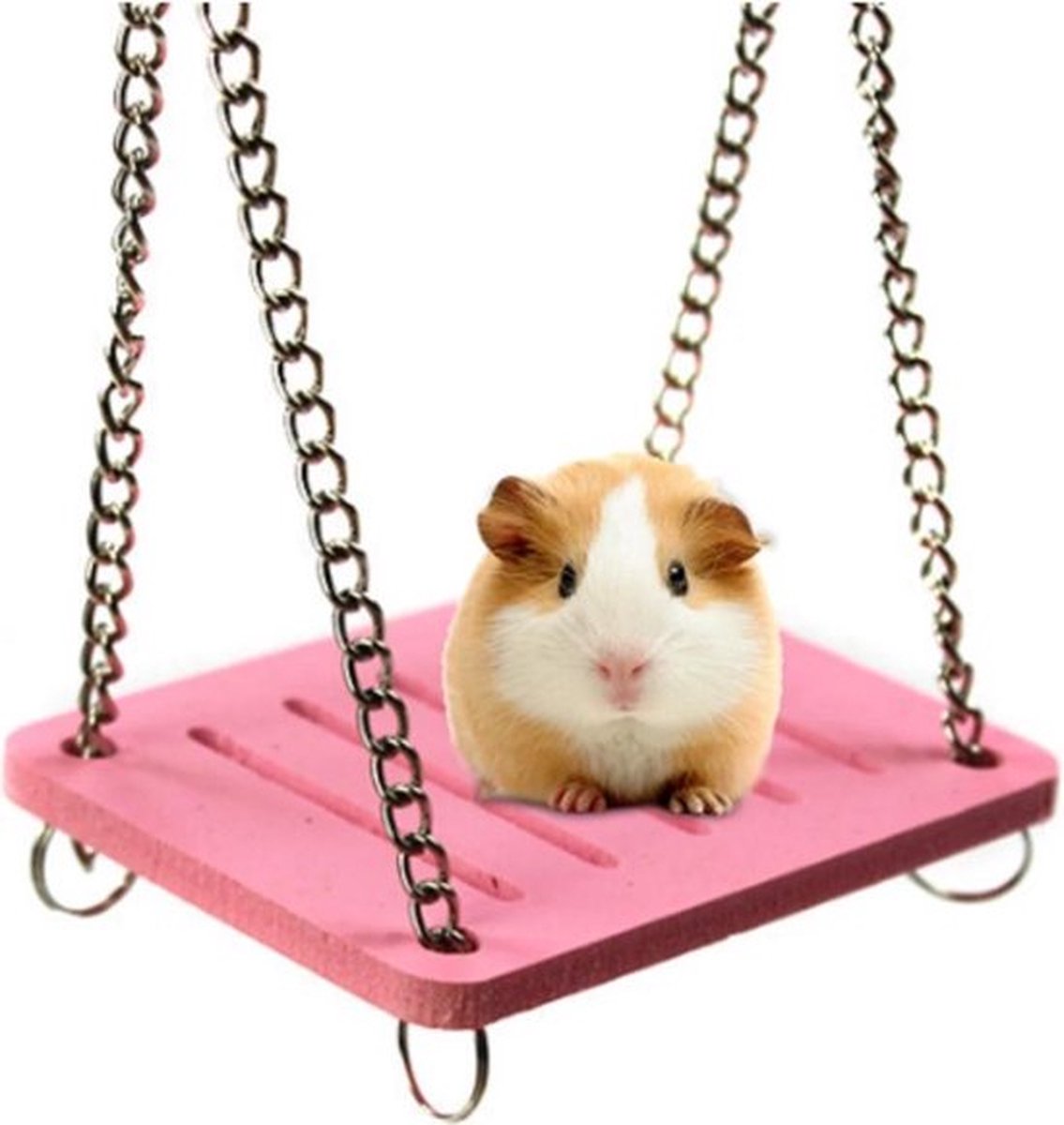 Premium Hamster Schommel Roze | Speelgoed voor Muis Rat Eekhoren en andere Kleine Knaagdieren | Hamsterkooi Accessoire | Huisje | Hamsters | Toys | Huisdier |