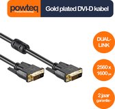 Powteq - 1.8 meter premium DVI-D kabel - DVI-D Dual Link - Gold-plated