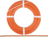 Donau Elektronik 250-57-25 Draad 2 x 0.50 mm² Wit-oranje 25 m