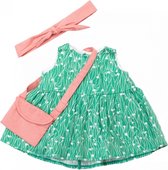 Rubens Barn poppenkleding groen jurkje voor babypop van 45cm