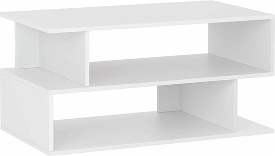 en.casa] Salontafel Turur rechthoekige bijzettafel met lades moderne