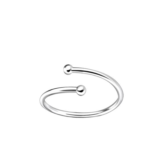 Zilveren ball teenring | One size fits all - Toe Ring Adjustable | Zilverana | Sterling 925 Silver (Echt zilver)