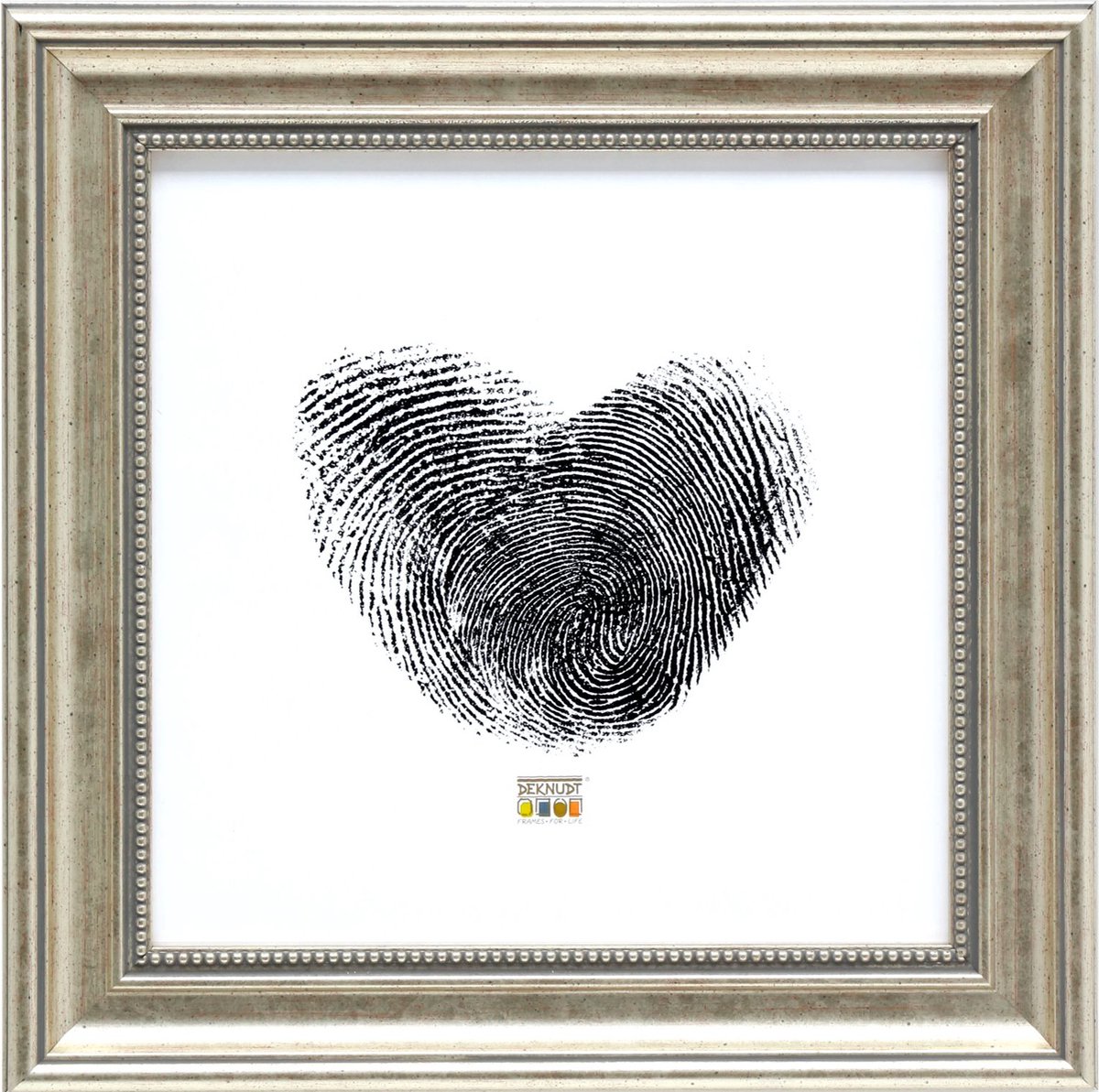 Deknudt Frames fotolijst S45HD1 - zilverkleur - parelbiesje - 15x15 cm