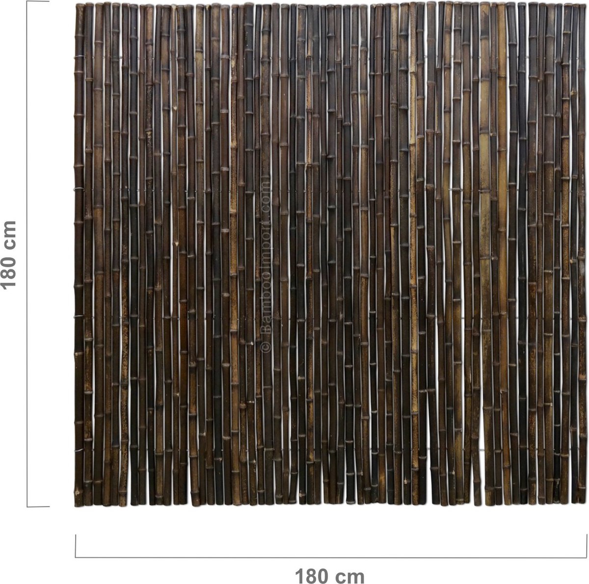 Bamboo Import Europe Bamboemat Regular Zwart 180 x 180cm