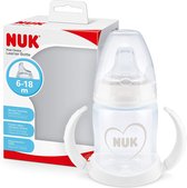 Nuk First Choice Learner Babyfles - 6-18 Maanden -Temperatuur Controle Systeem -Polypropyleen - BPA vrij -150 ml. Wit