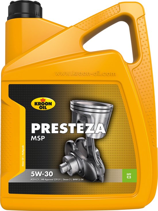Kroon-Oil Presteza MSP 5W-30 Motorolie - 5L Can - 33229