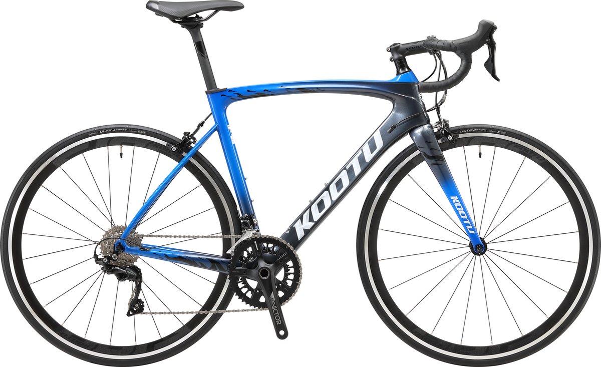 Racefiets Carbon KOOTU Hurricane4.0 700C Shimano105 R7000 22 versnellingen 54 cm Blauw