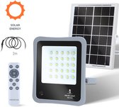 Aigostar 10XHQ - LED Solar Buitenlamp - Wandlamp - Buitenverlichting Zonne Energie - Afstandsbediening - IP65 - Tuinverlichting - 50W - 6500K