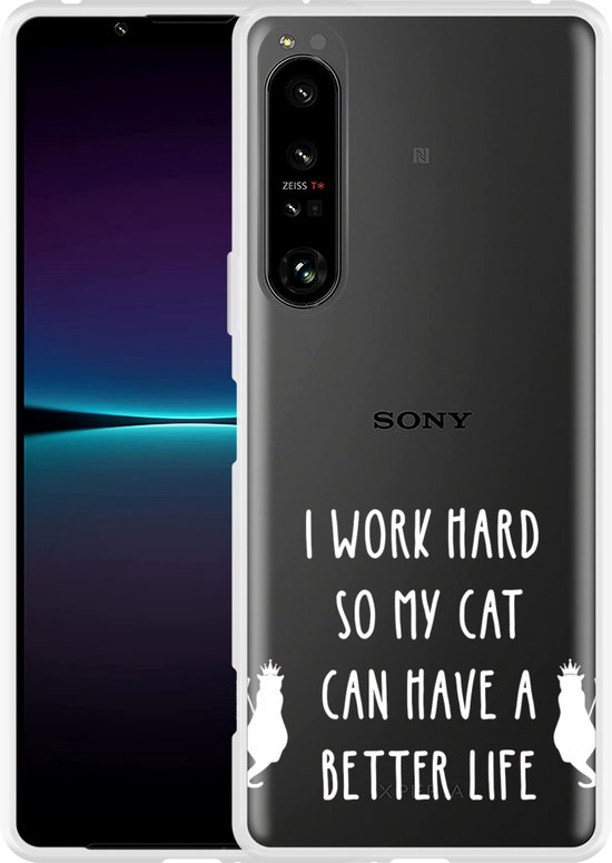 Coque Sony Xperia 1IV Royalty Cat - blanche | bol