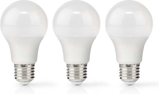 Nedis Ampoule LED E27 | A60 | 11 W | 1055 lm | 2700 K | Blanc chaud | Givré  | 3 pièces | bol