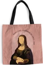 Sac bandoulière - Sac de plage - Shopper Pastel - Mona Lisa - Rose - Maîtres anciens - 40x40 cm - Sac coton