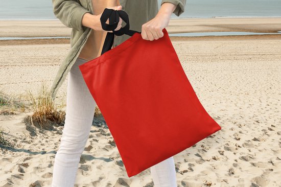 Sac bandoulière - Sac de plage - Shopper Rouge - Motif - Design - 40x50 cm - Sac en coton