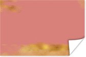 Motif Luxe avec des frottis de peinture or sur fond rose 30x20 cm - petit