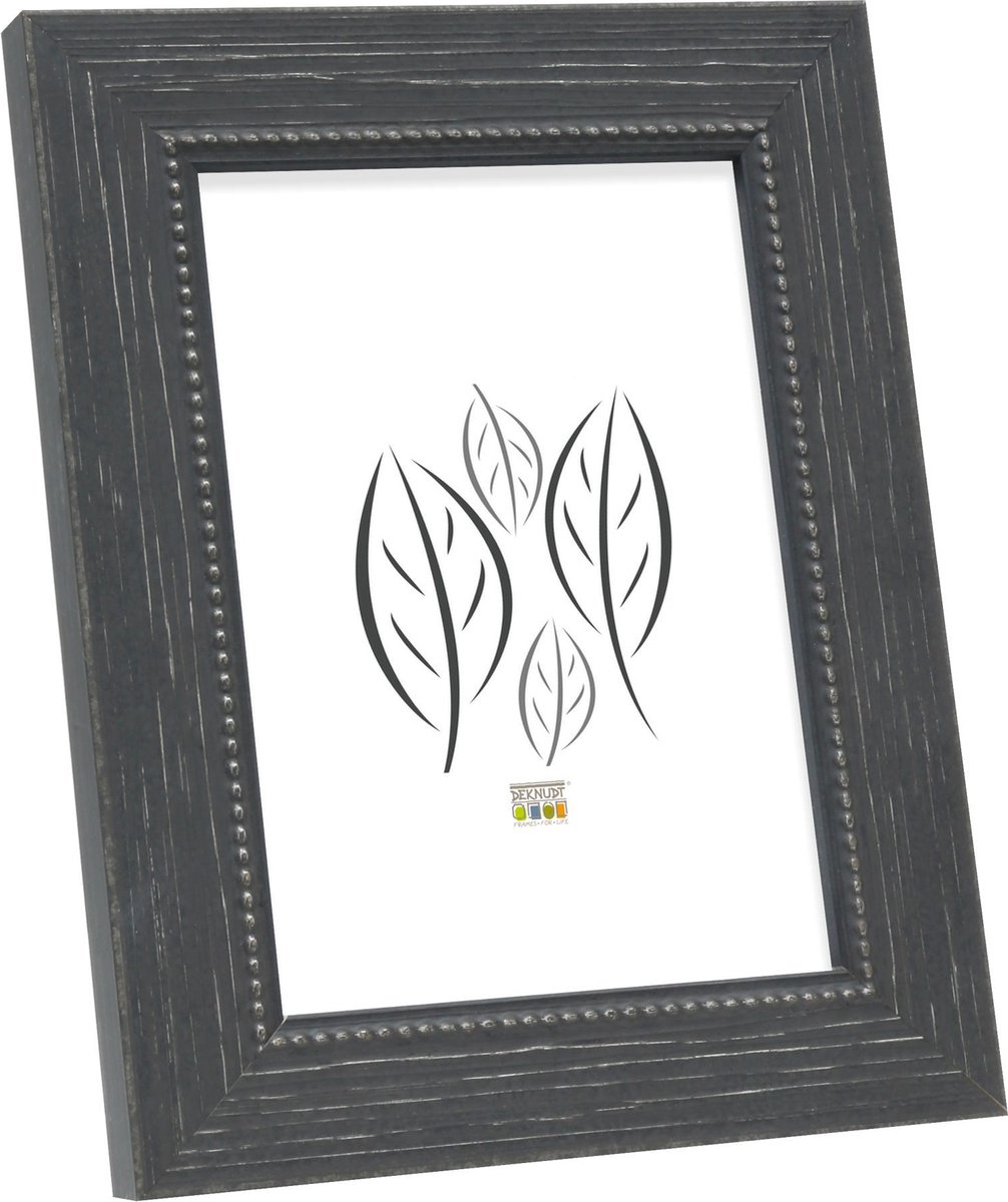 Deknudt Frames fotolijst S46KF2 - zwart - parelbiesje - foto 30x45 cm