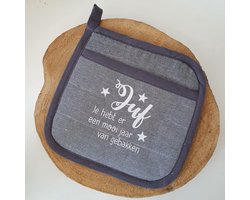 Pannenlap Juf - Juf cadeau- Bedankje - Einde schooljaar