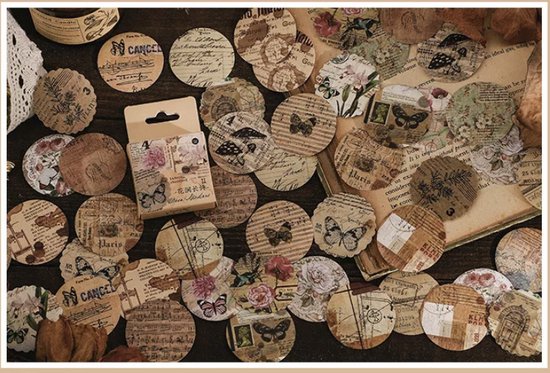 Bulletjournal stickers – Rond / Cirkel – 46 stuks – Vlinders – Journaling – Scrapbooking