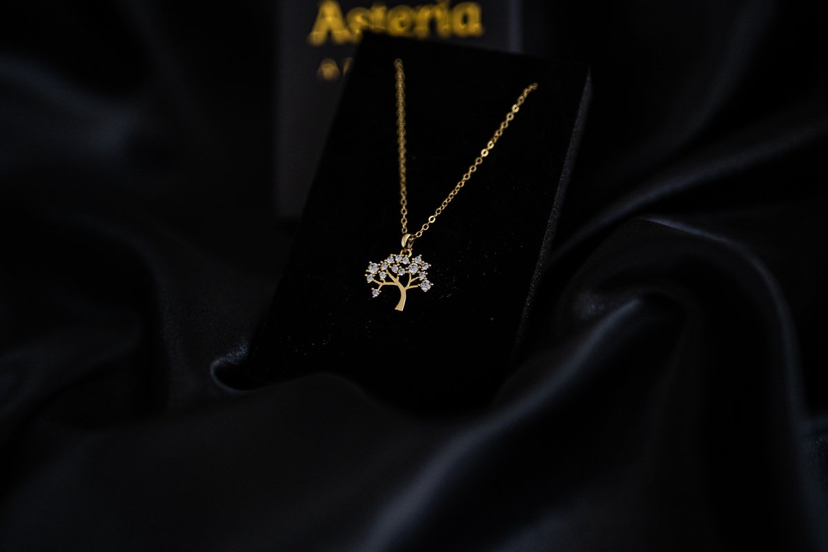 Asteria Atelier Arbor Ketting | 24K Gold Plated | 45 CM | RVS | Cadeau voor haar |