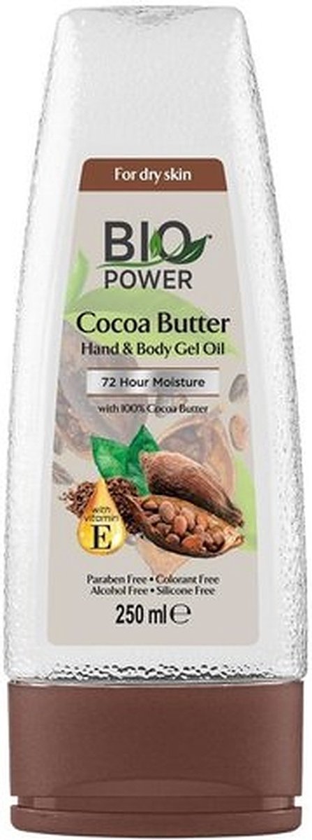 BIO POWER Cocoa Butterer Hand & Body Gel Oil 250ml