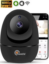 Needs!® Full HD Wifi Babyfoon met Camera WS-Q100BL PRO - En App - Camera Beveiliging – Wifi Camera – Geluid en Bewegingsdetectie - Automatisch Volgen - 1080p – Babyfoon – 4g/5g – Zwart