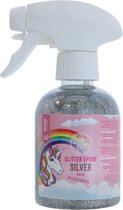 Lucky Horse Unicorn Zilver glitter spray