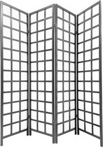 Fine Asianliving Japans Kamerscherm Shoji B180xH180cm Scheidingswand Zwart - Nara