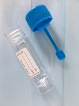 Darm test Ontlasting potje - faecesbeker - poep container- poep potje met scheplepel aan dop - voor ontlasting onderzoek en darm test - stevige schroefdop gegarandeerd lekvrij - darmonderzoek - darmonderzoek zonder verwijzing - Brievenbus-levering