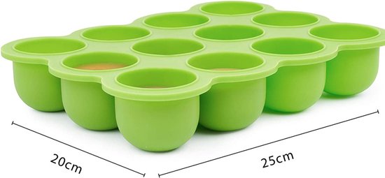 Chuckle diepvriesbakje babyvoeding 900 ml siliconen groen van CHUCKLE — afbeelding 5
