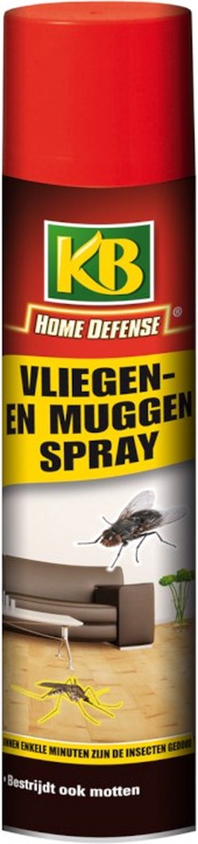 KB Home Vliegen & Muggen Spray - 2 Stuks - 400ml - Insecten spray
