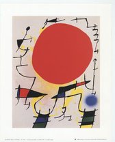 Mini affiche d'art - Soleil rouge - Joan Mirò - 24x30 cm