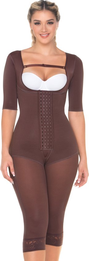 Fajas MariaE FQ114, Post Surgery Colombian Shapewear with Sleeves