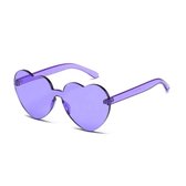 Viveux® Zonnebril Hartjes Montuur Paars - Sunglasses Heart Purple - Feest en Festival - Feest accessoires - Verkleedaccessoires - Festivalbril - Carnaval Accessoires - Carnaval