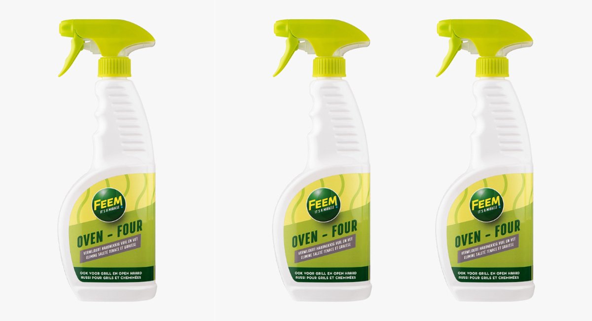 Feem Oven–Grill–Open Haard Reiniger–Voordeelpack 3 x 650 ml Spray
