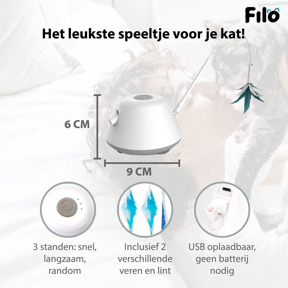 A-Motions Filo Elektrisch Kattenspeelgoed met Laser thumbnail 2