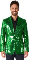 Suitmeister Sequins Groen - Heren Party Blazer - Glimmende Pailletten - Groen Carnavals Jasje - Maat XL