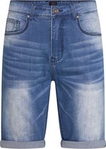 Mario Russo Denim Short Dark Used - Korte Spijkerbroek - Comfortabele Zomerbroek - Maat XL