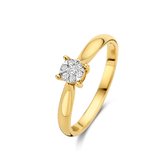 Isabel Bernard De la Paix Hanaé 14 karaat gouden ring | diamant 0.08 ct | - Goudkleurig
