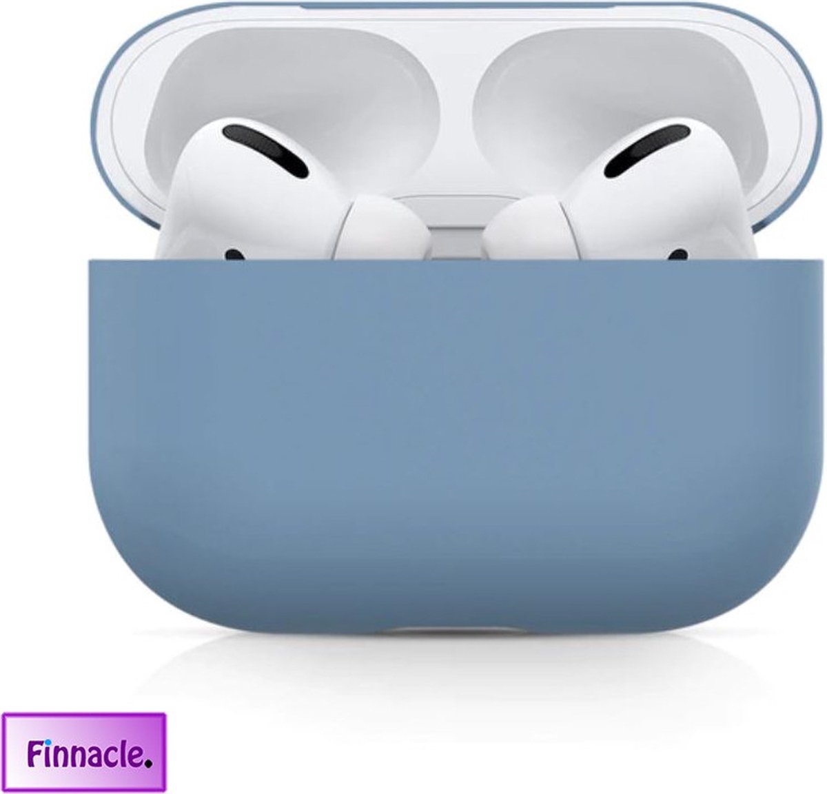 Finnacle - Hoesje geschikt voor Apple AirPods Pro - Blauw - Siliconen - Case - Cover - Soft case - Baby Blauw - Licht Blauw