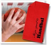 Handbal sporthanddoek rood. Rode sporthanddoeken in formaat 50x100 cm.