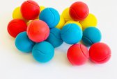 Tennis Foamballen | Set van 24 ballen | Hoge dichtheid | Foam ballen set gekleurd | Dia 7 cm | Soft foam tennisballen voor kinderen