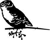 Art Bizniz décoration de jardin Lucky Bird Owl métal rouille - 300mm de large - 2mm d'épaisseur