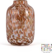 Design vaas Toronto - Fidrio GOLD - glas, mondgeblazen bloemenvaas - hoogte 15 cm
