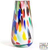 Design vaas Gloriosa - Fidrio CANDY - Bloemenvaas glas, mondgeblazen - hoogte 15 cm