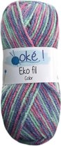 Oke Eko fil gemeleerd acryl garen - licht pastel (332) - naald 3,5 a 4 - 1 bol van 50 gram