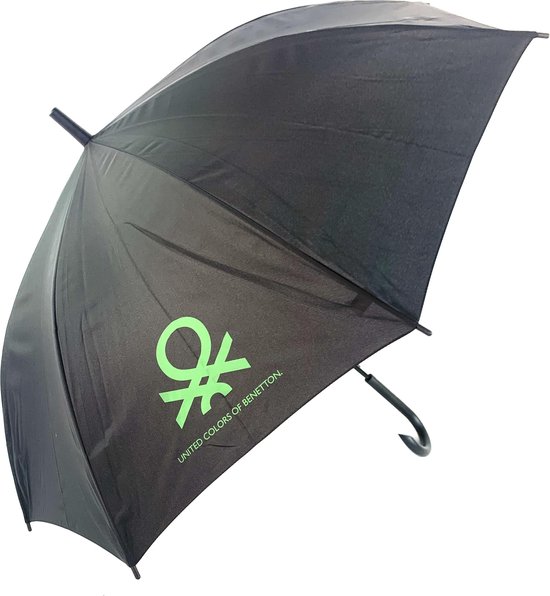 Benetton paraplu lang automatisch zwart | bol.com