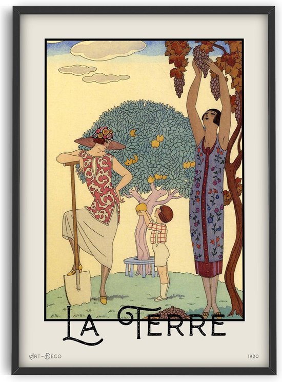 Vintage George Barbier Art - La Terre - 50x70 cm - Art Poster - PSTR studio