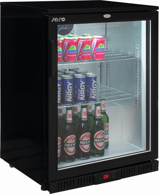 Saro BC 138 koelkast Vrijstaand, Zwart, Flessenkoelkast, Drankenkoelkast, Professionele